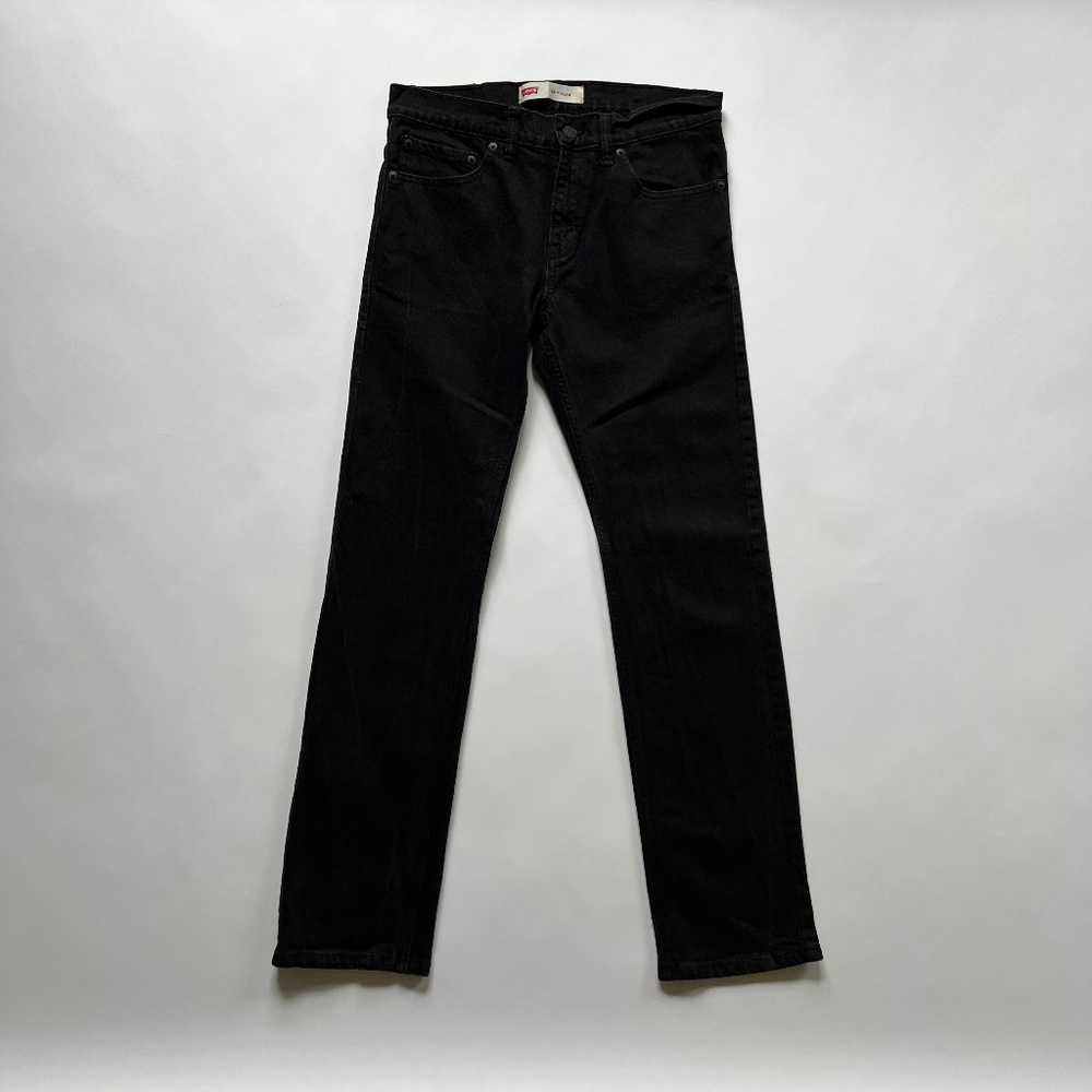 Levi 511 Youth Slim Fit Black Denim Jeans, Size 18 Regular